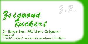 zsigmond ruckert business card